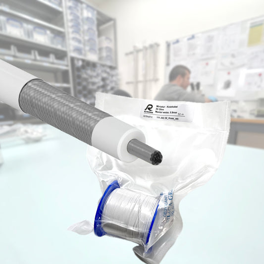 Miniature Coaxial Cable PFA (Teflon®) Ø 0.8 mm optimized for use in ultra-high vacuum environment