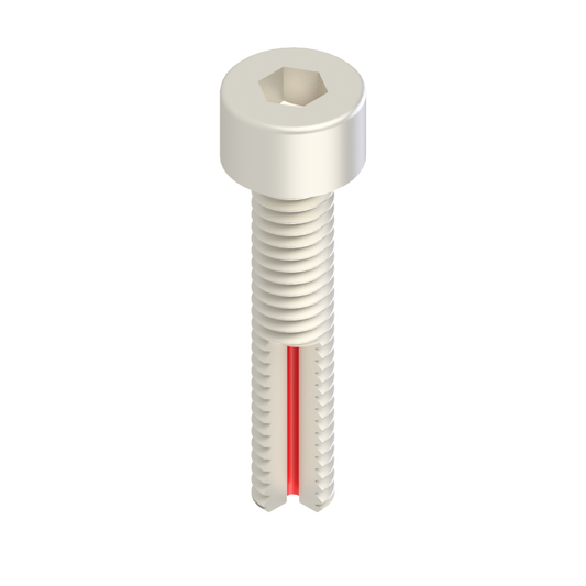 Vented silver coated screw A2 with head cap and hexagon socket / pack of 10