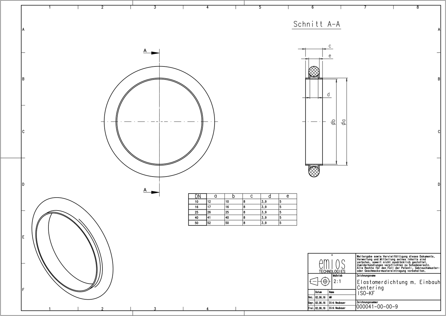 KF Centring Ring / Seal