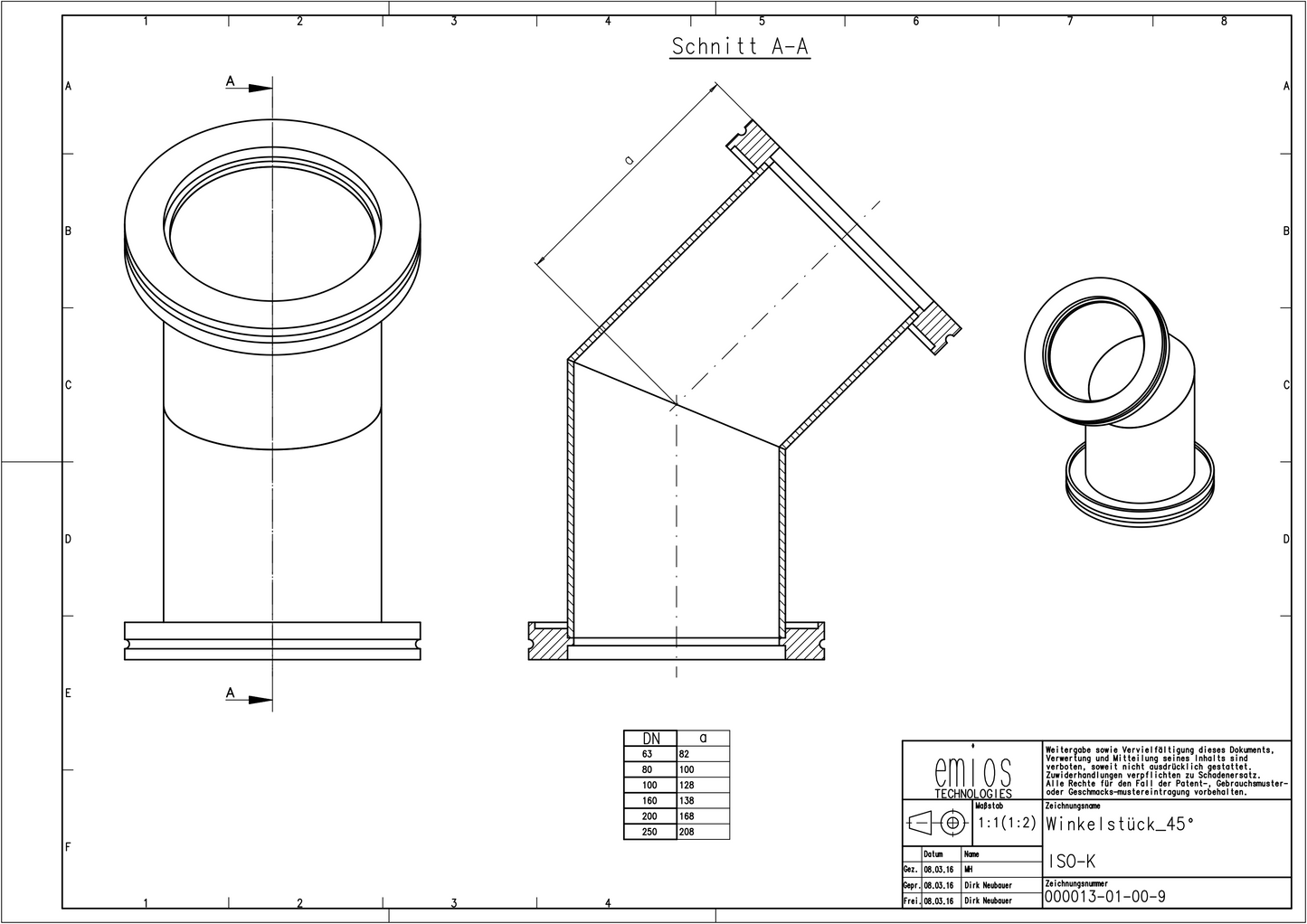 ISO-K Elbow 45°
