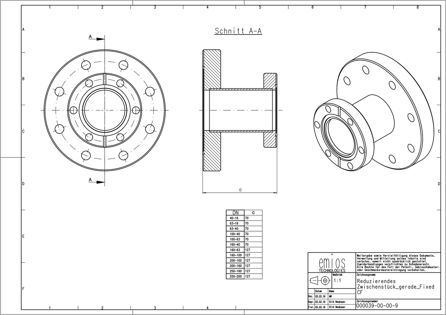 CF Reducing Nipple (Reducing Connector)