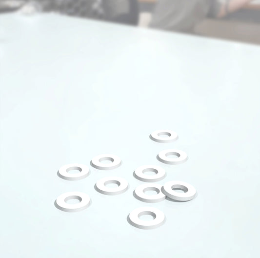 Alumina Washers (Al₂O₃ 99.5%) / Pack of 10