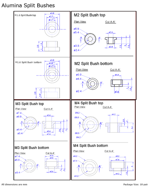 Alumina Split Bushes (Al2O3) Ceramics