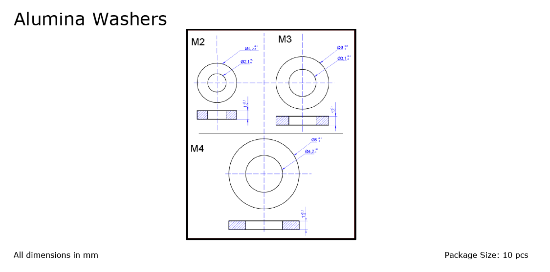 Alumina Washers (Al2O3) Ceramics