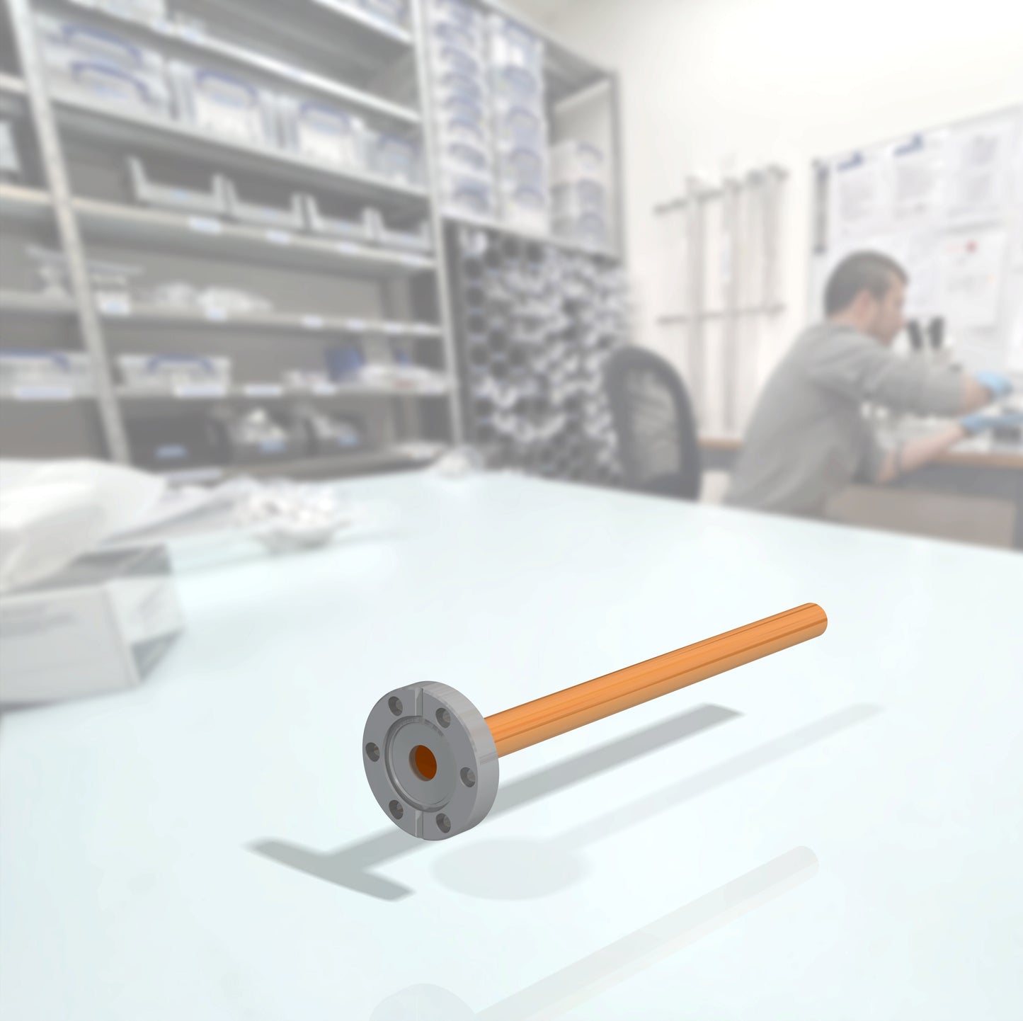 OFHC Copper CF Tube Assembly – for UHV Applications, Connection, Filling & Pinch-Off