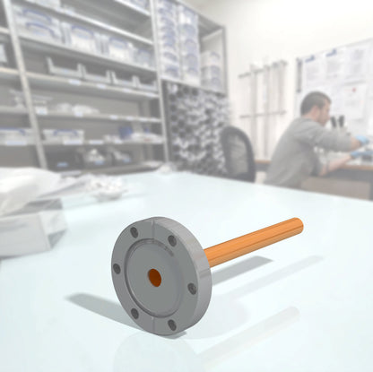 OFHC Copper CF Tube Assembly – for UHV Applications, Connection, Filling & Pinch-Off