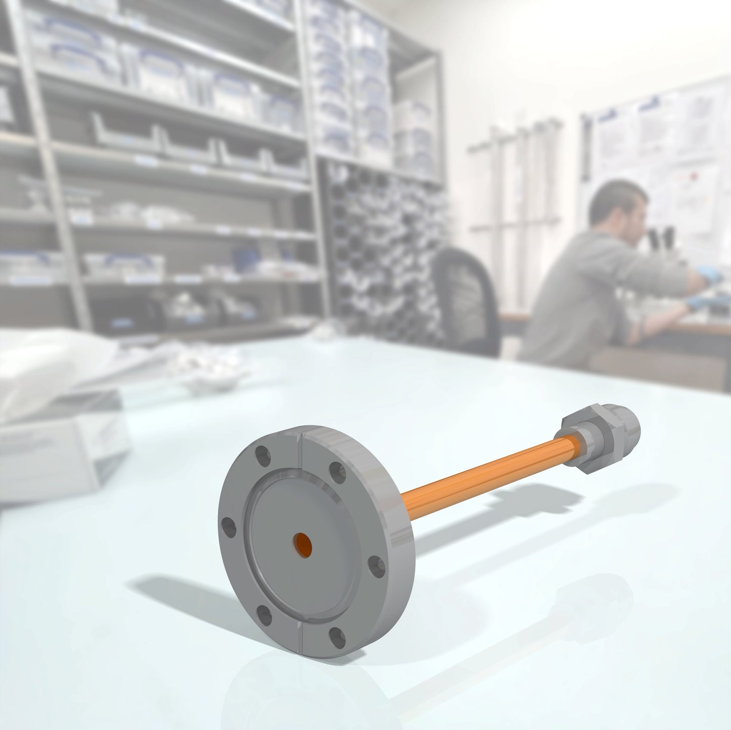 OFHC Copper CF Tube Assembly – for UHV Applications, Connection, Filling & Pinch-Off