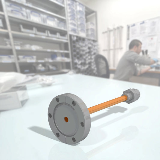 OFHC Copper CF Tube Assembly – for UHV Applications, Connection, Filling & Pinch-Off