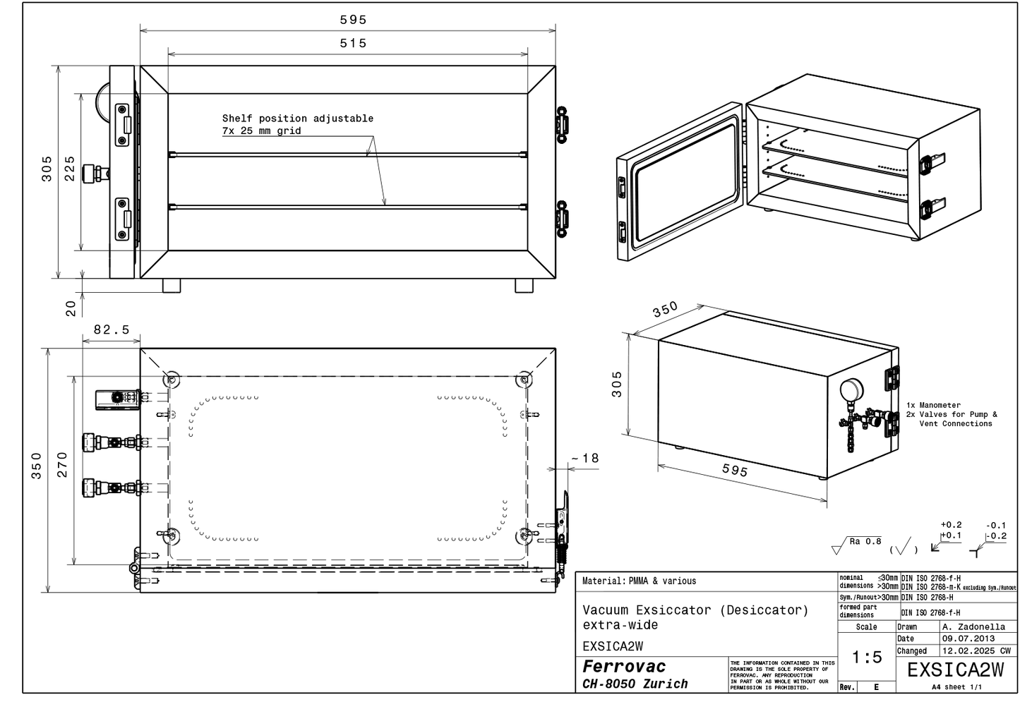 Compact Vacuum Desiccator (Vacuum Exsikkator)