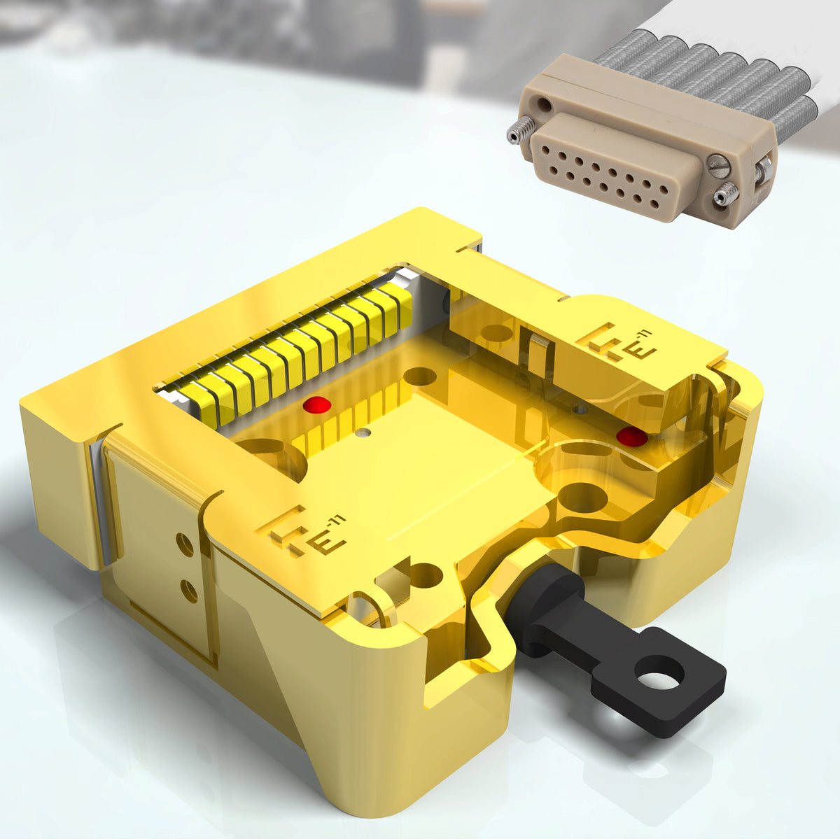 EC13 Drawer Style Receiver for Flag Style Sample Holder Plates with 13 Electrical Contacts