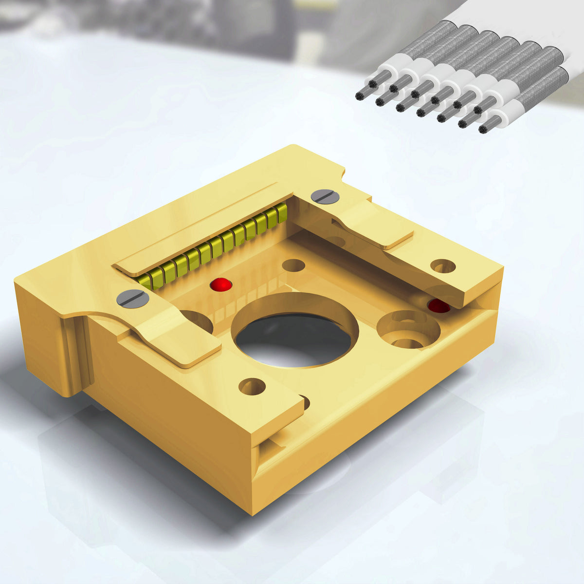 EC13 Drawer Style Receiver for Flag Style Sample Holder Plates with 13 Electrical Contacts