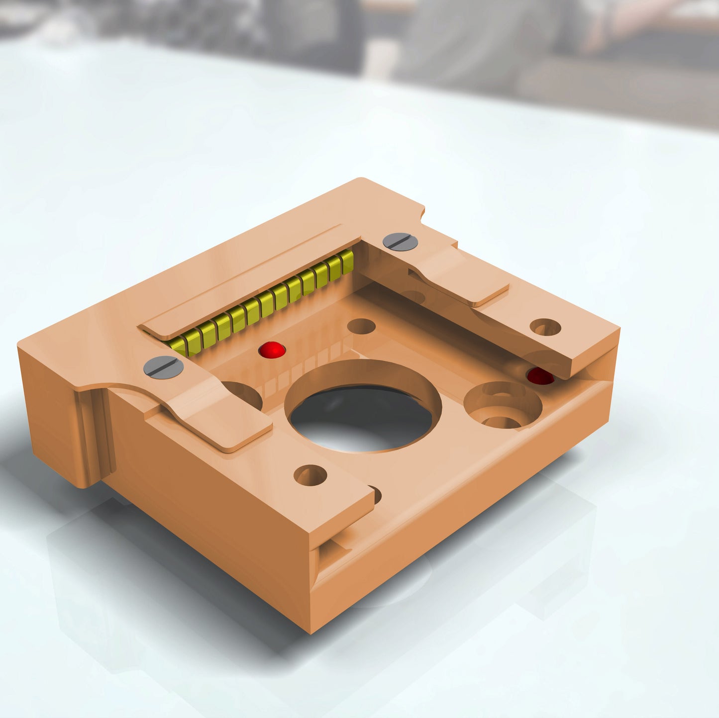 Sample Holder and Drawer with 13 Electrical Contacts