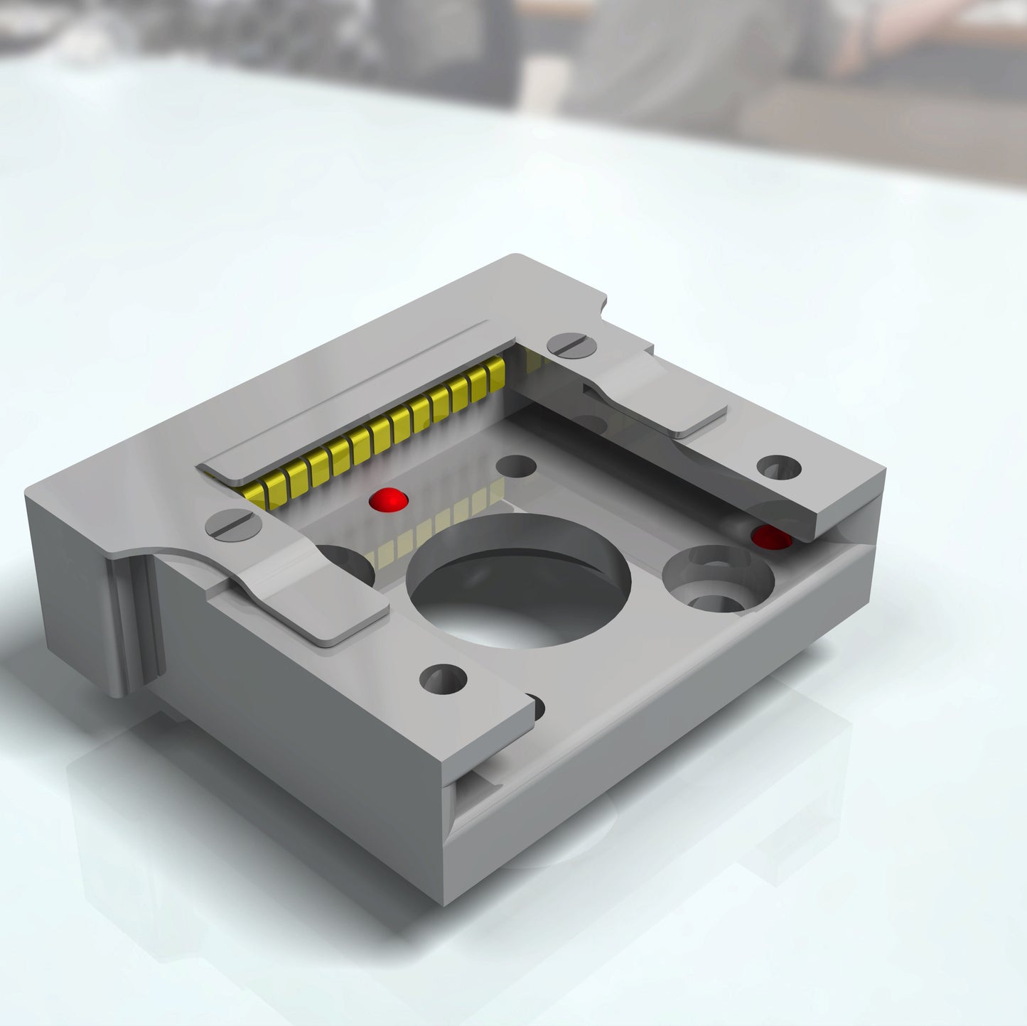 Sample Holder and Drawer with 13 Electrical Contacts