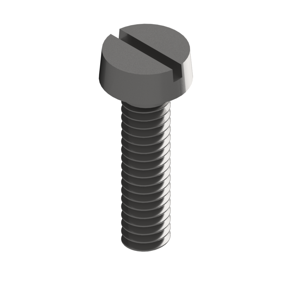Screw with cylinder head and slot made of Titanium Grade 2 / pack of 10