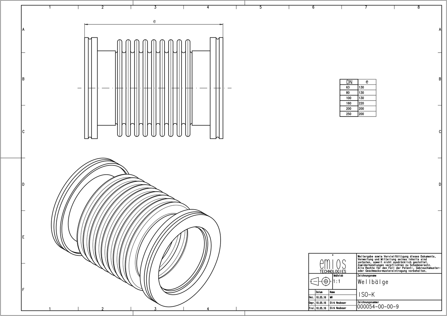 ISO-K Formed Bellows