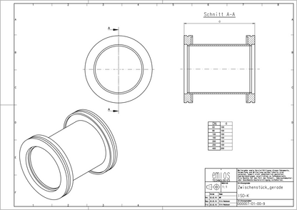 ISO-K Full Nipple (Straight Connector)