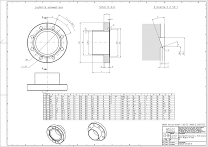 CF Half Nipple Rotatable Metric Tapped