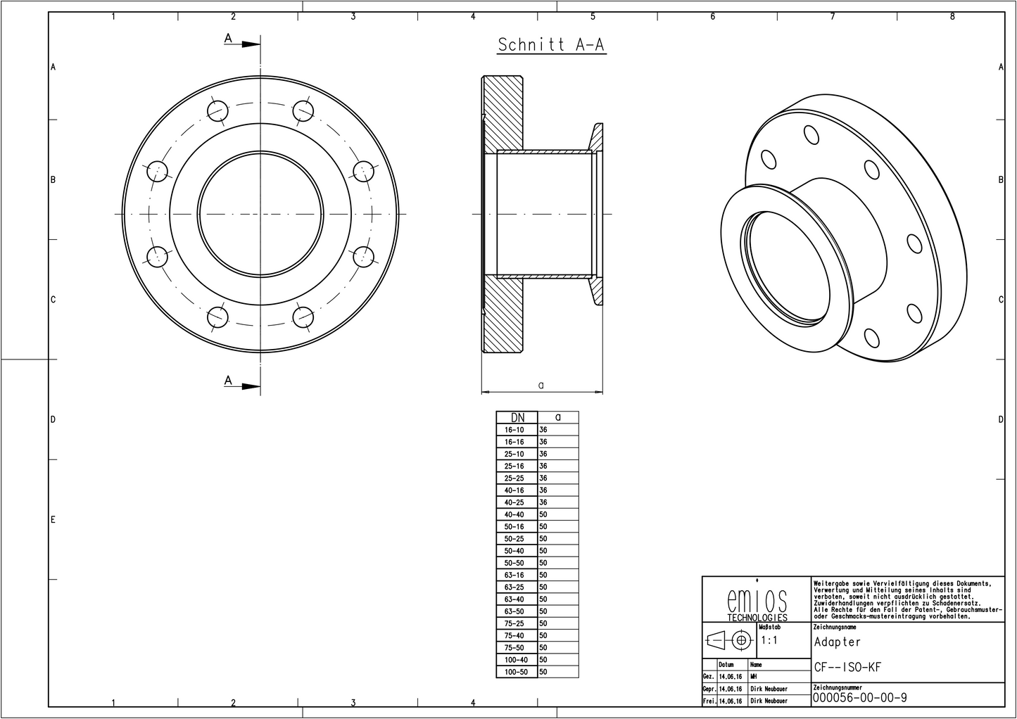 Hybrid Adapter CF to KF