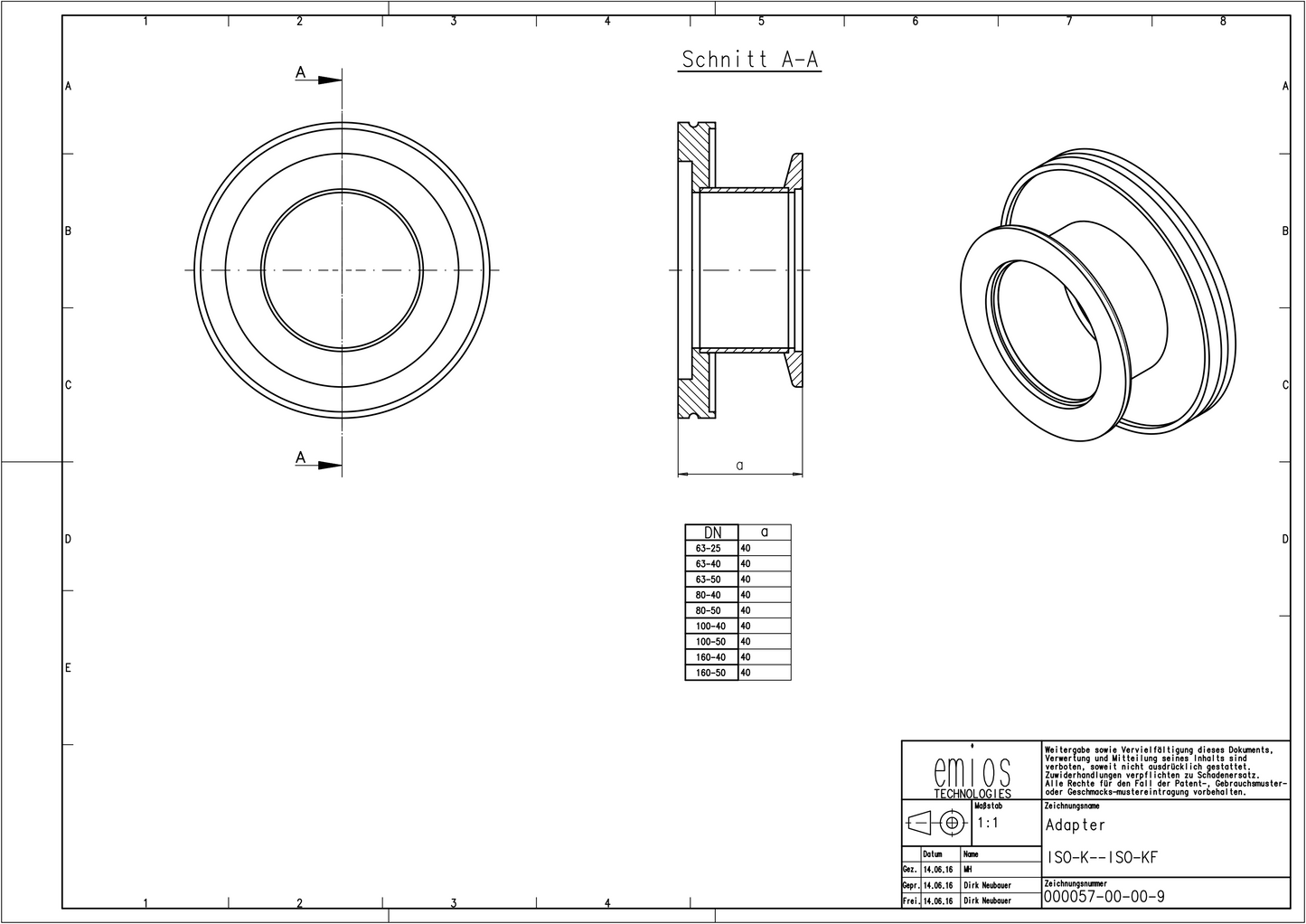 Hybrid Adapter ISO-K to KF